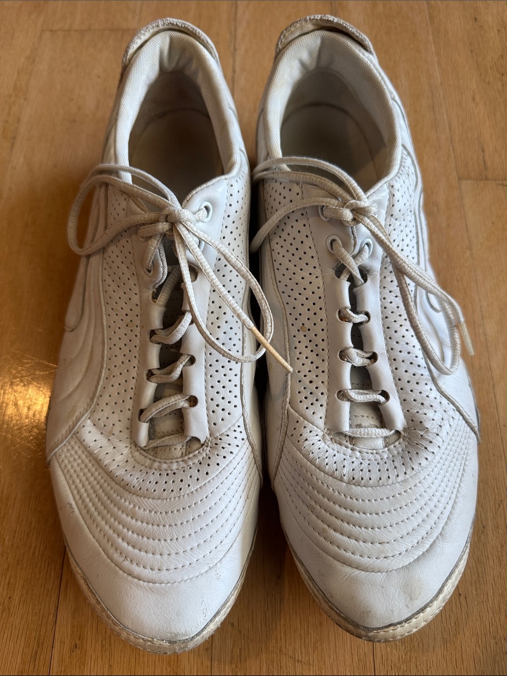 Puma/Ferrari Casual Lace-Up Sneakers in Off-White